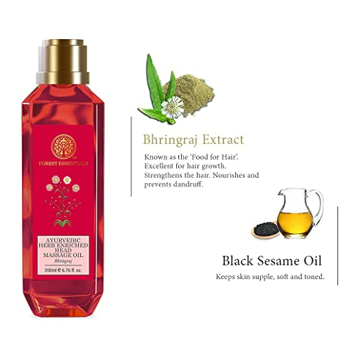 Forest Essentials Ayurvedic Herb Enriched Head Massage Oil Bhringraj | Grocsy