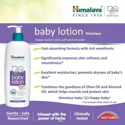 Himalaya Baby Lotion | Ayurvedic Nourishing & Moisturizing Lotion for Baby Skin - Swadesiicart