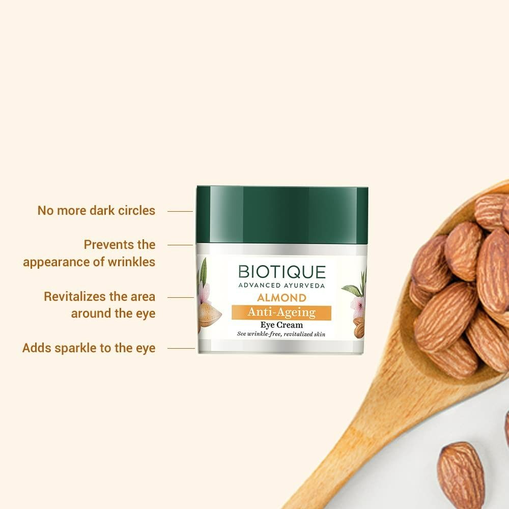 Biotique Bio Almond Soothing And Nourishing Eye Cream | Grocsy