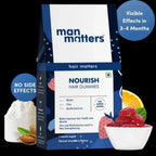 Man Matters Biotin Nourish Hair Gummies With Multivitamins (Sugar Free) - Strawberry Flavor With Zinc & Multivitamins | Grocsy