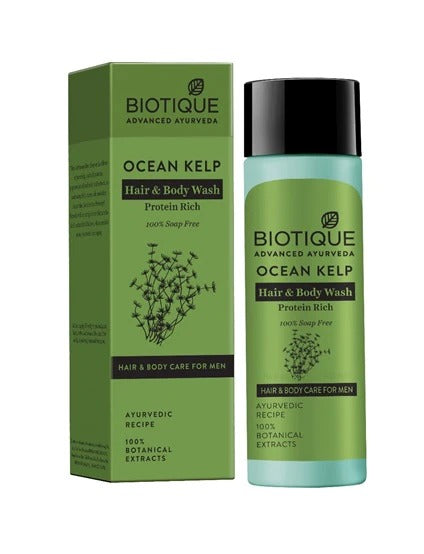 Biotique Bio Sea Kelp Protein Hair & Body Wash 100% Soap Free | Grocsy
