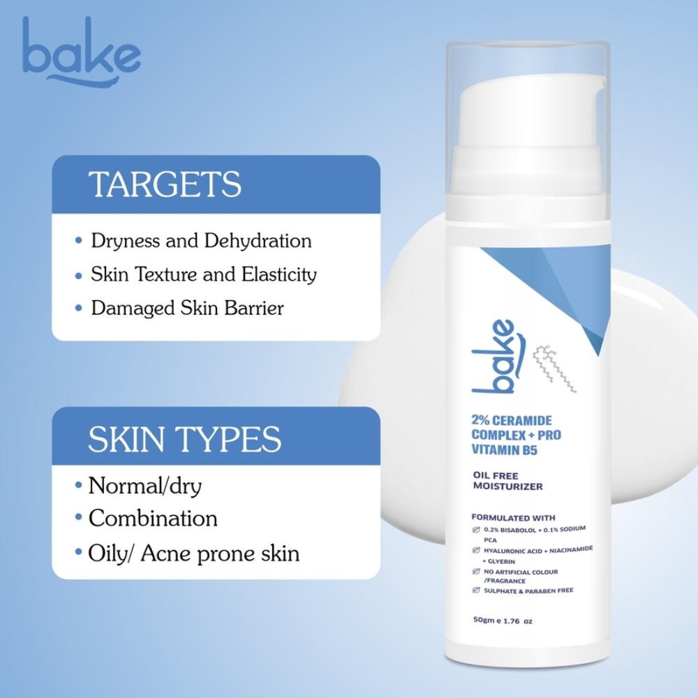 Bake Super Glow+ Oil Free Ceramide Barrier Repair Moisturiser | Grocsy