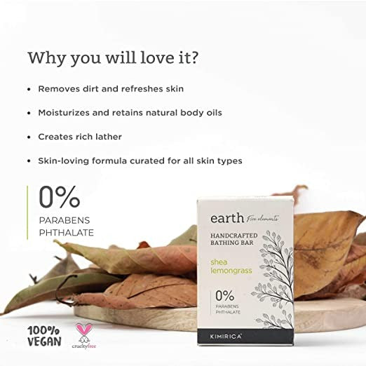 Kimirica Earth Shea Lemongrass Bathing Soap Bar | Grocsy
