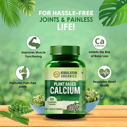 Himalayan Organics Plant Based Calcium Vegetarian Capsules | Grocsy