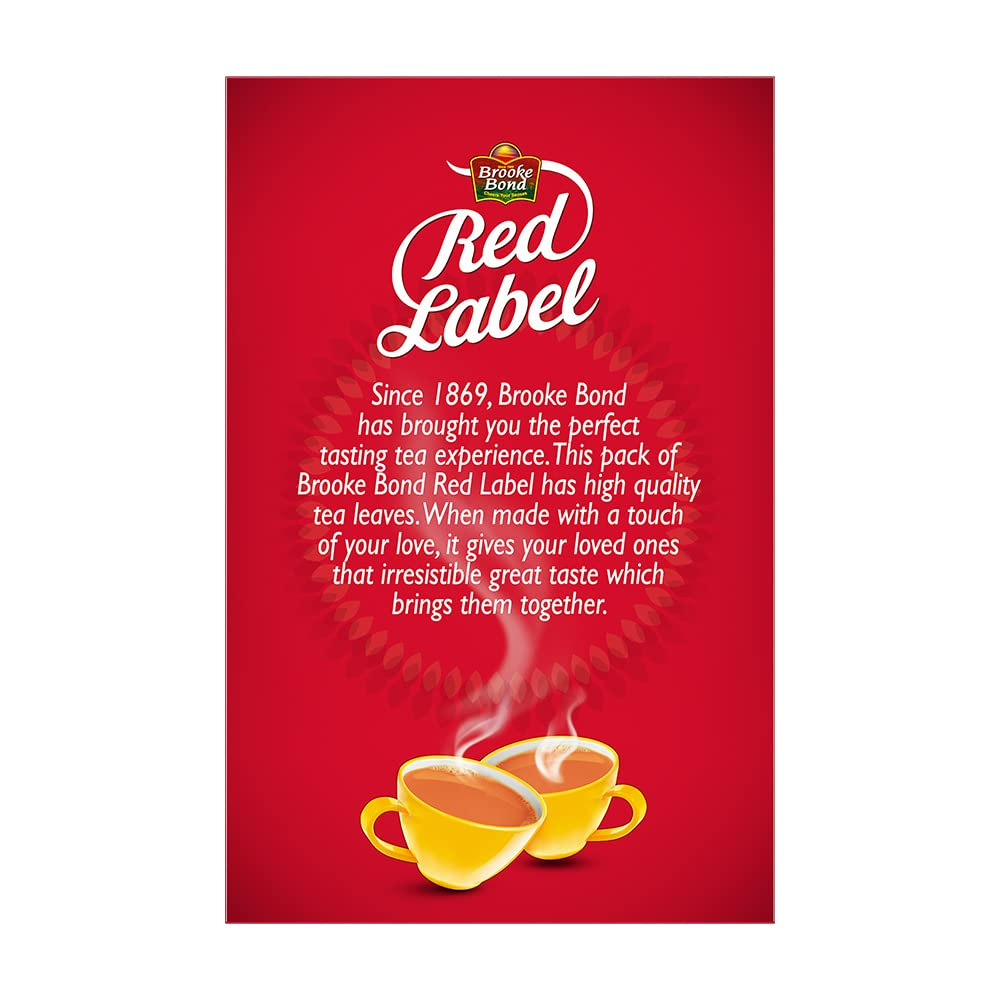 Brooke Bond Red Label Tea | Premium Powdered Strong Black Chai from the Best Choosen Leaves | Grocsy