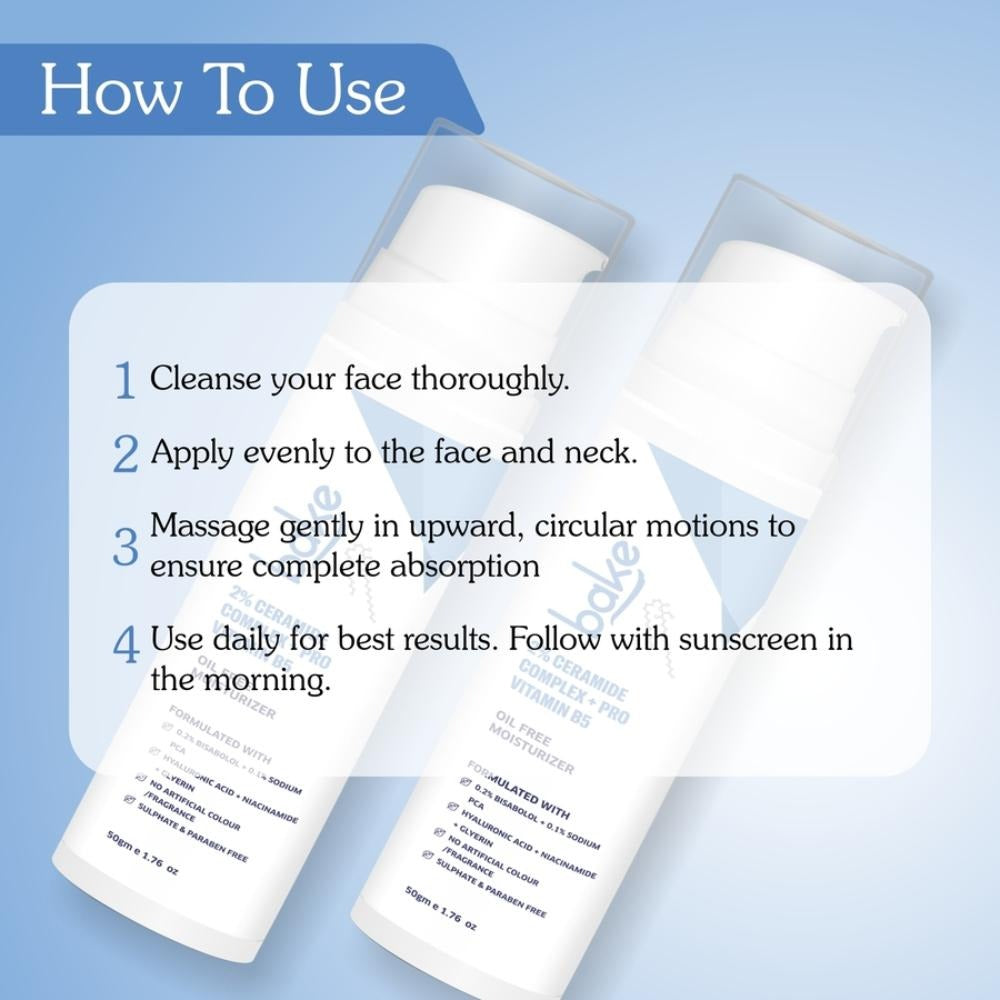 Bake Super Glow+ Oil Free Ceramide Barrier Repair Moisturiser | Grocsy