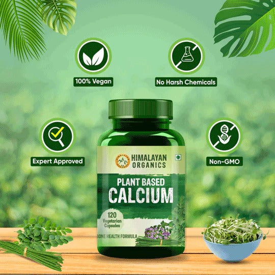 Himalayan Organics Plant Based Calcium Vegetarian Capsules | Grocsy