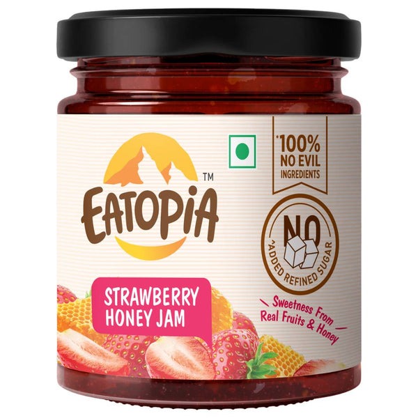 Eatopia Strawberry Honey Jam | Grocsy