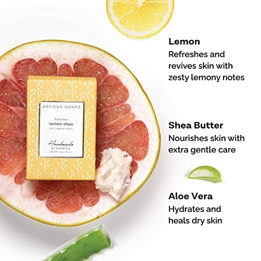Kimirica Artisan Soap Lemon Shea | Grocsy