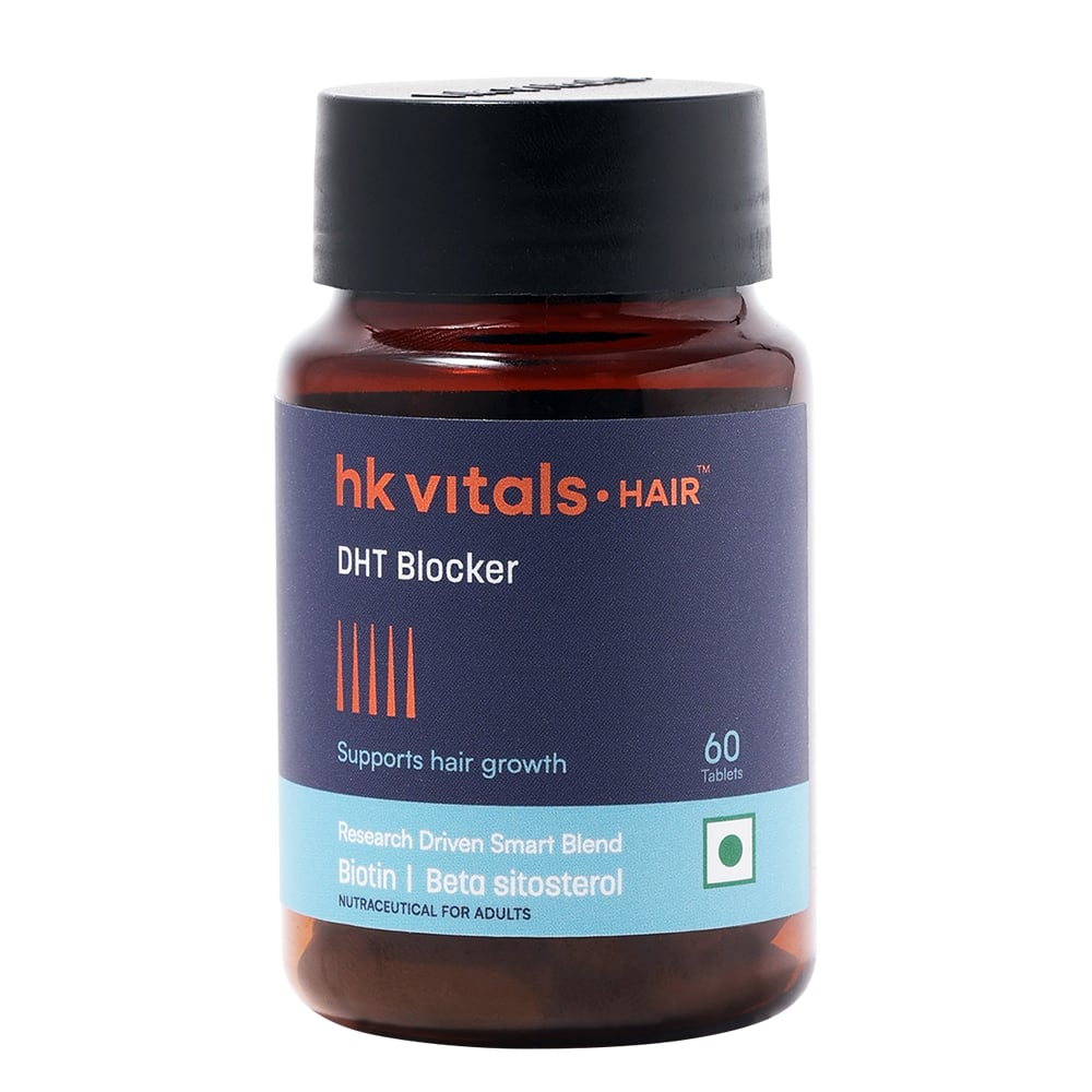 HK Vitals DHT Blocker With Biotin Tablets for Reduces Hair Fall, Stimulates Hair Growth | Grocsy