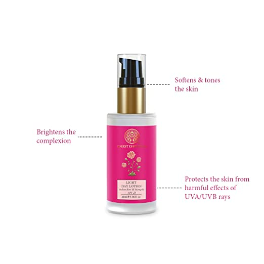 Forest Essentials Light Day Lotion Indian Rose & Marigold | Grocsy