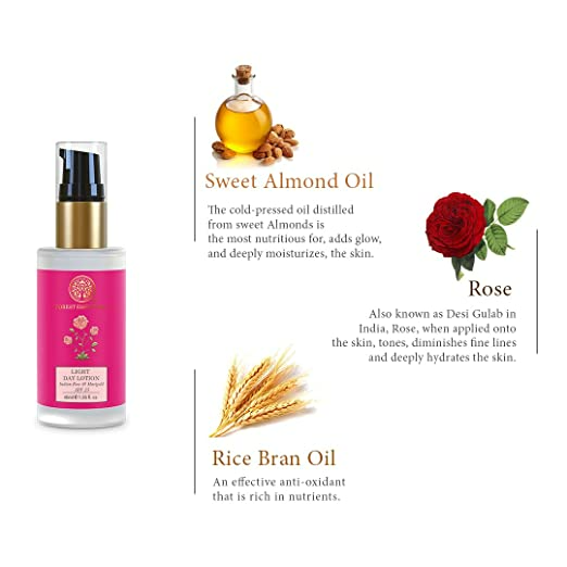 Forest Essentials Light Day Lotion Indian Rose & Marigold | Grocsy