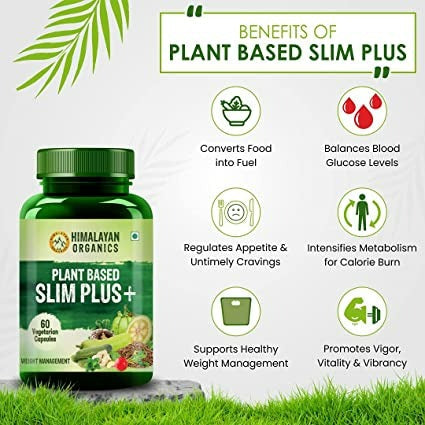 Himalayan Organics Plant Based Slim Plus + Vegetarian Capsules | Grocsy