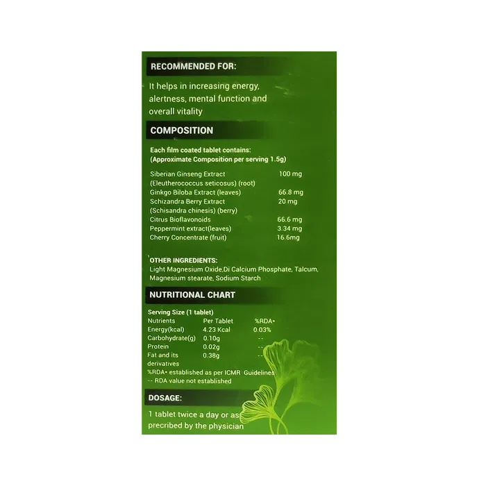 LDD Bioscience Homeopathy Ginseng GB Plus Tablets | Grocsy