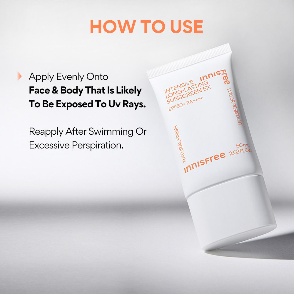 Innisfree Intensive Long-lasting Sunscreen EX SPF50+ PA++++ - Natural Finish | Grocsy