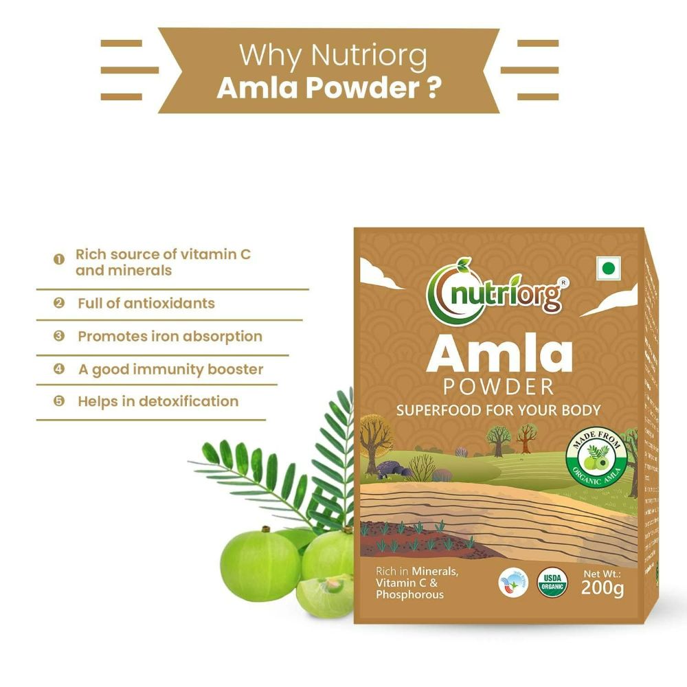 Nutriorg Certified Organic Amla Powder | Grocsy