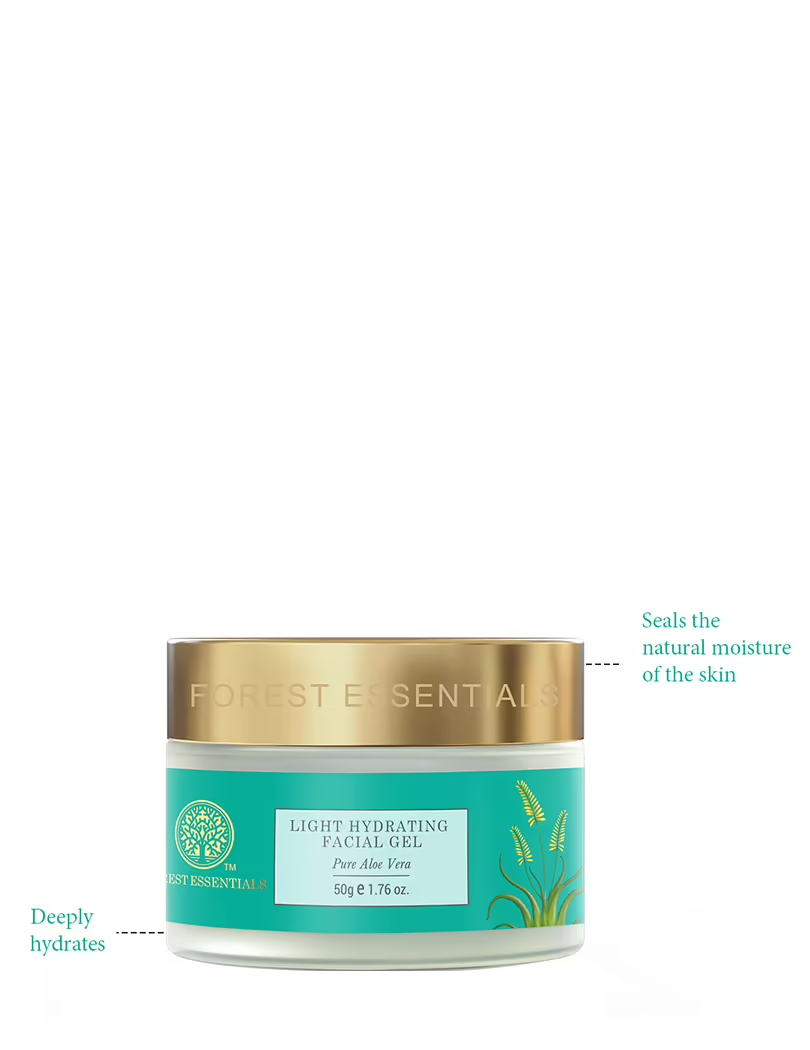 Forest Essentials Light Hydrating Moisturising Facial Gel Pure Aloe Vera | Grocsy