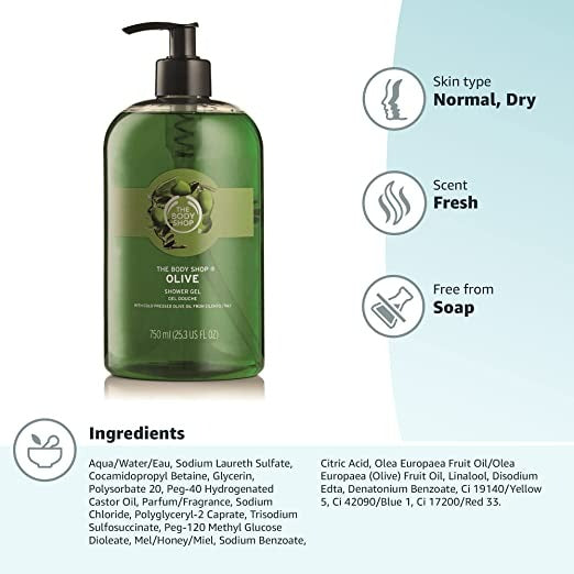 The Body Shop Olive Bath Shower Gel | Grocsy