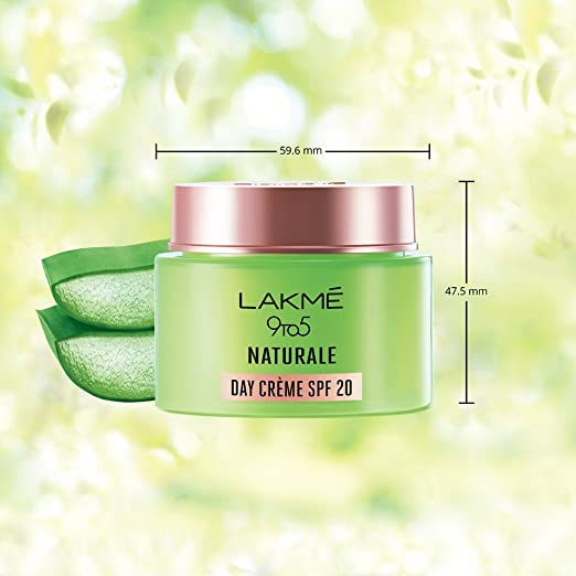 Lakme 9 To 5 Naturale Day Creme SPF 20 With Pure Aloe Vera | Grocsy