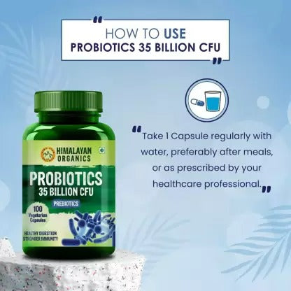 Himalayan Organics Probiotics 35 Billion CFU Prebiotics Vegetarian Capsules | Grocsy