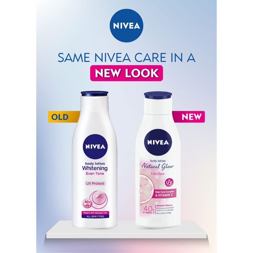 Nivea Body Lotion Natural Glow Even Tone UV Protect | Grocsy