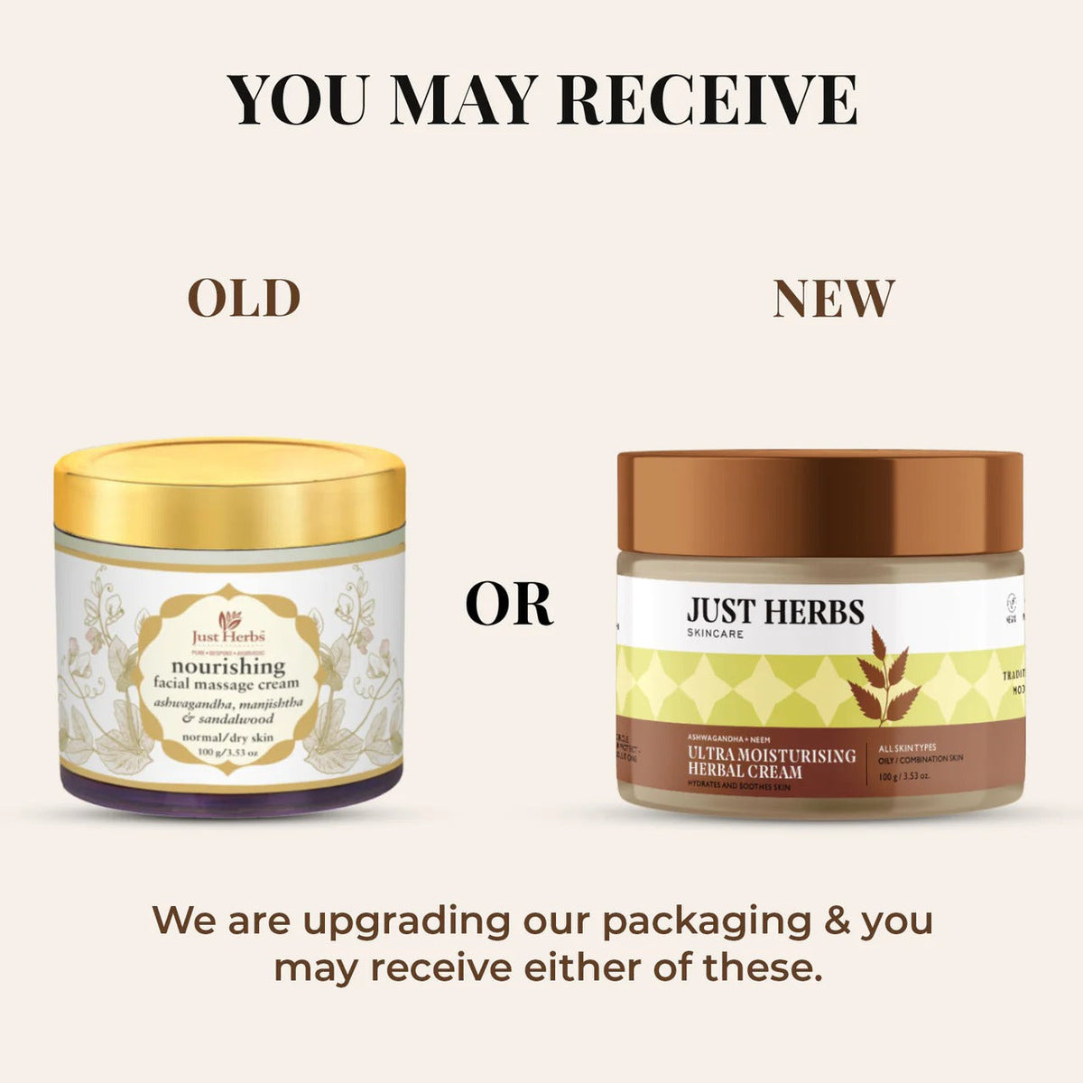 Just Herbs Nourishing Facial Massage Cream | Grocsy
