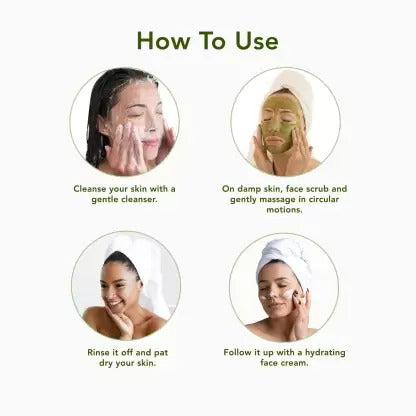 The Moms Co Natural Green Tea Face Scrub | Grocsy
