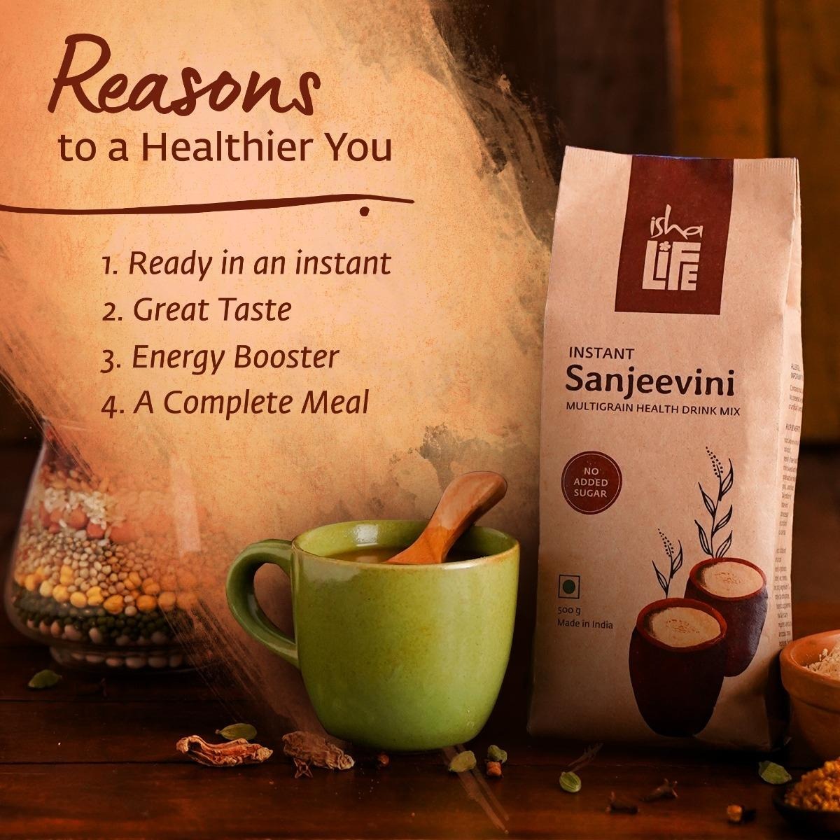 Isha Life Instant Sanjeevini Multigrain Health Drink | Grocsy