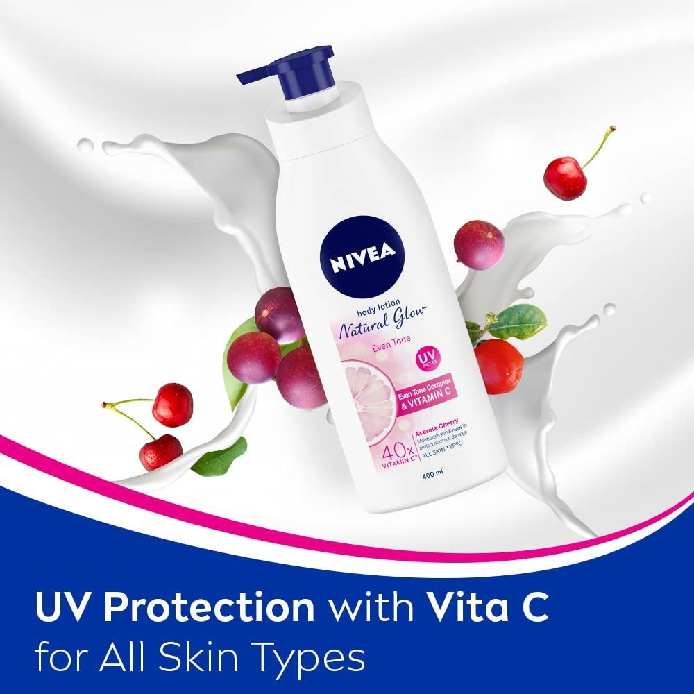 Nivea Body Lotion Natural Glow Even Tone UV Protect | Grocsy