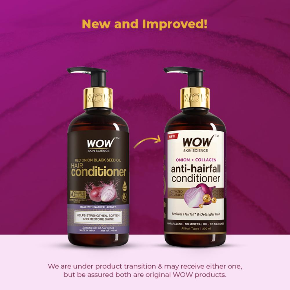 Wow Skin Science Red Onion Black Seed Oil Hair Conditioner | Grocsy