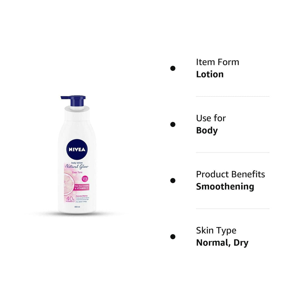 Nivea Body Lotion Natural Glow Even Tone UV Protect | Grocsy