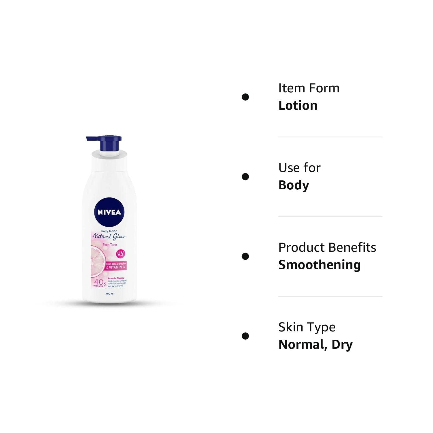 Nivea Body Lotion Natural Glow Even Tone UV Protect | Grocsy