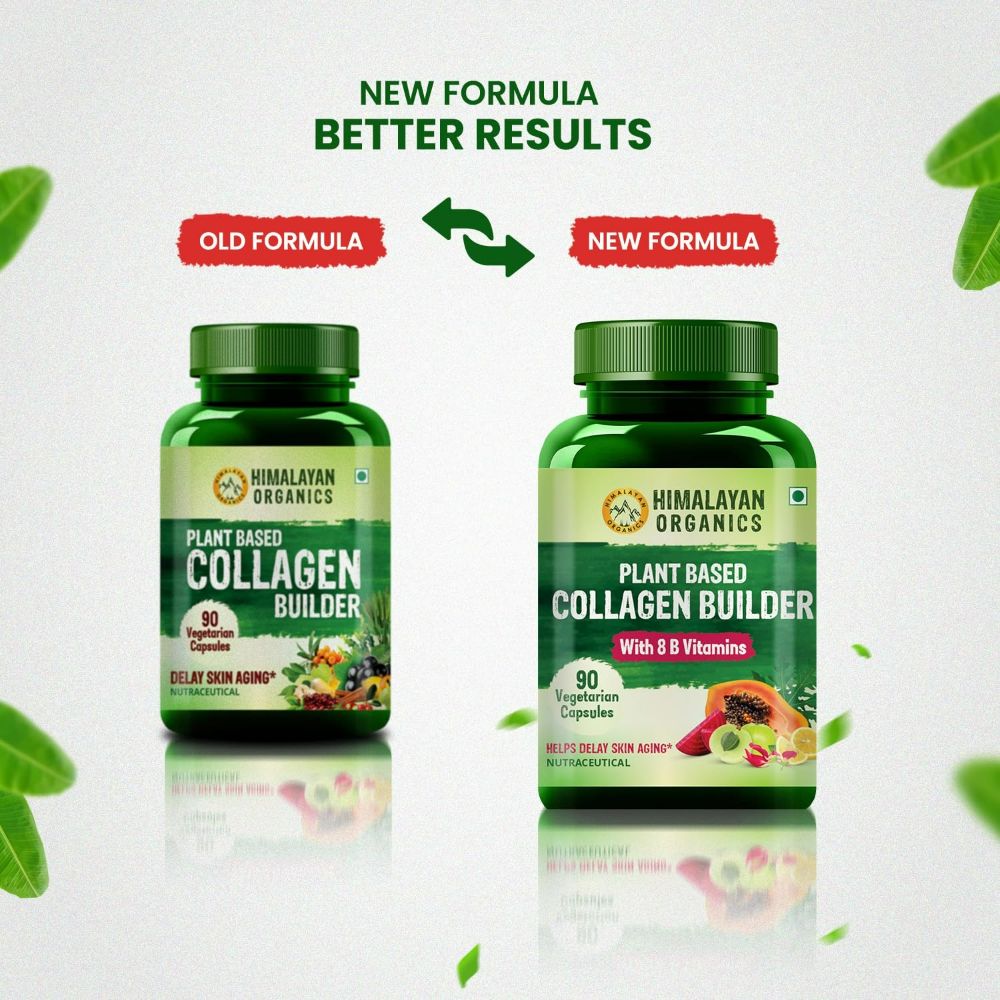 Himalayan Organics plant based Collagen Builder Whole Food Vegetarian Capsules | Grocsy