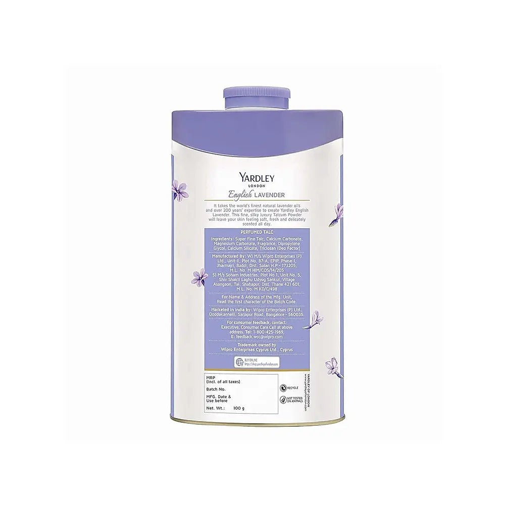 Yardley London English Lavender Perfumed Deodorizing Talc Talcum Powder | Grocsy