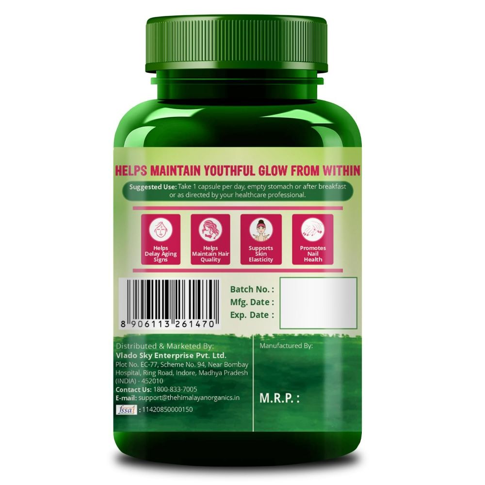Himalayan Organics plant based Collagen Builder Whole Food Vegetarian Capsules | Grocsy