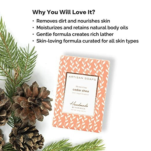 Kimirica Artisan Soap Cedar Shea | Grocsy