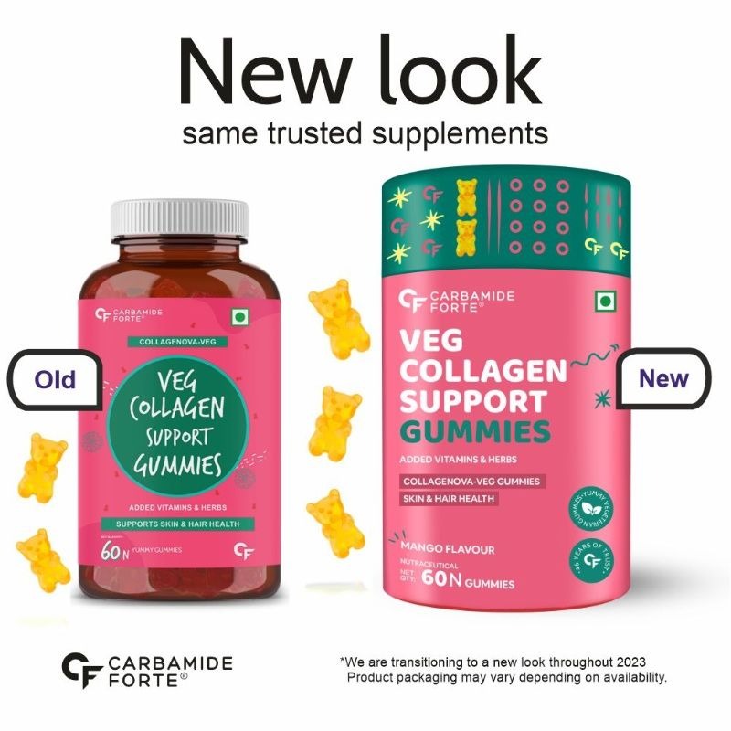 Carbamide Forte Veg Collagen Support Gummies - Mango Flavor | Grocsy
