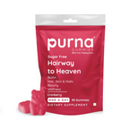Purna Gummies Hair Biotin Cranberry Sugar Free Gummies with Vitamin B12 for Hair & Nail | Grocsy