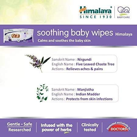 Himalaya Herbals - Soothing Baby Wipes | Grocsy
