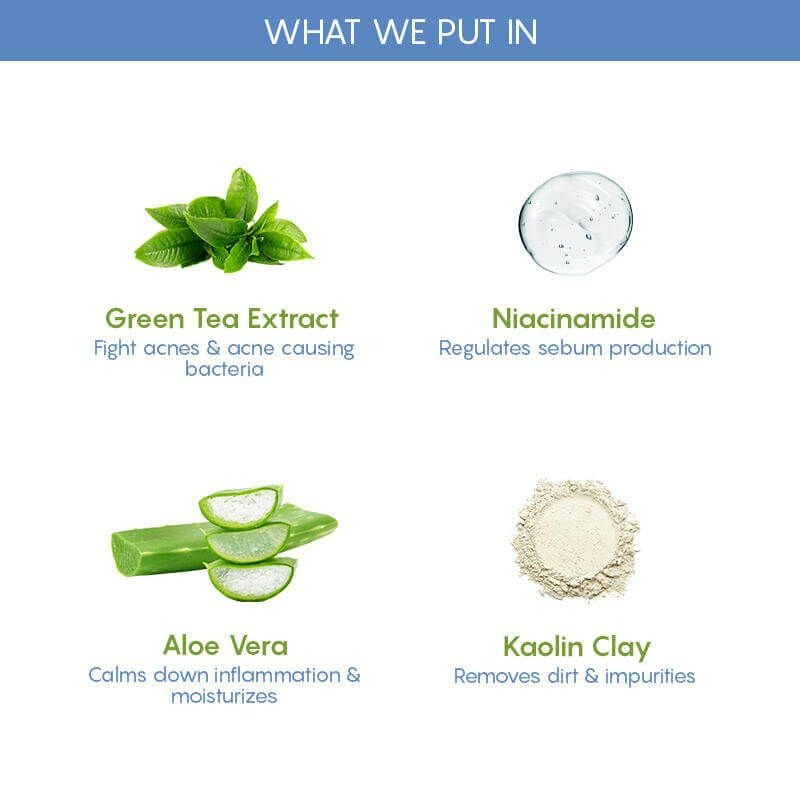 The Moms Co Natural Green Tea Face Wash | Grocsy