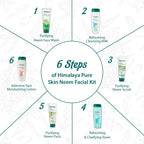 Himalaya Pure Skin Neem Facial Kit with Face Massager | Grocsy