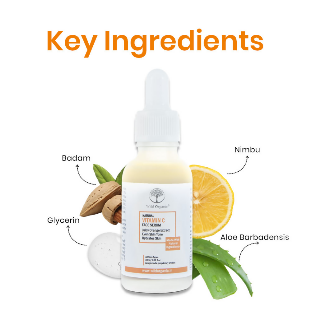 Wild Organic Natural Face Serum Vitamin C | Grocsy