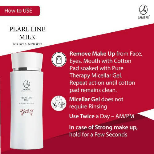 Lambre Pearl Line Cleansing Milk For Dry & Aged Skin | Grocsy