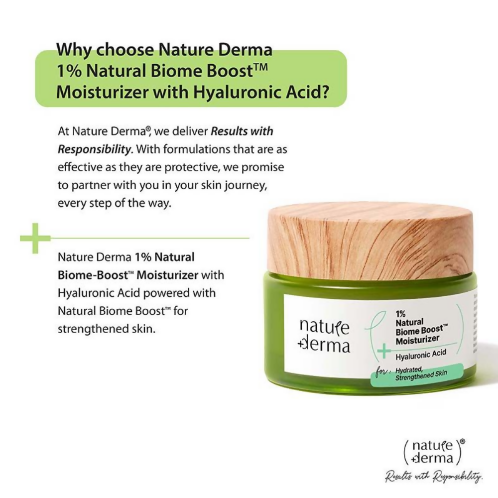Nature Derma 1% Natural Biome-Boost Moisturizer With Hyaluronic Acid | Grocsy