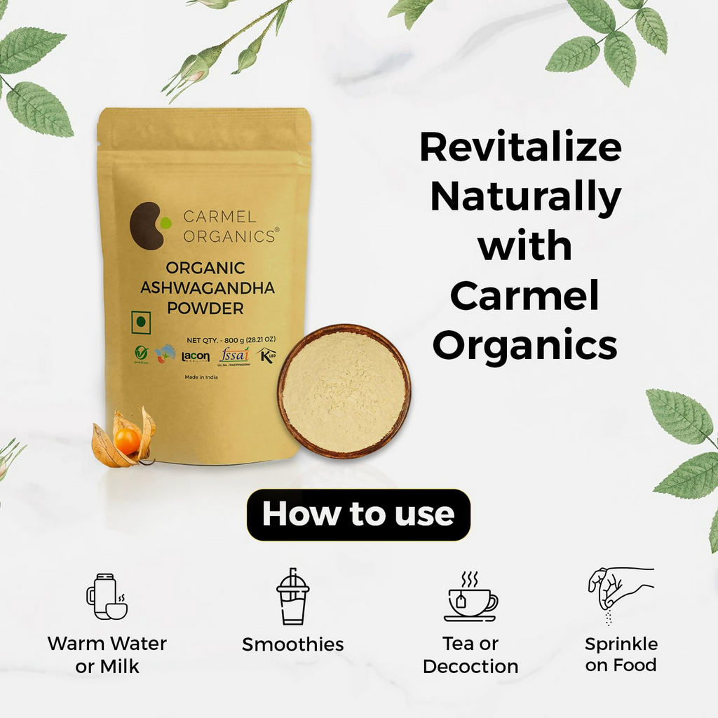 Carmel Organics Ashwagandha Root Powder | Grocsy