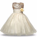 Asmaani Baby Girl's Gold Part Wear Full Length Dress (AS-DRESS-22046) | Grocsy