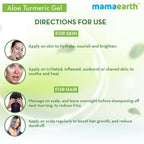 Mamaearth Aloe Turmeric Gel For Skin & Hair | Grocsy