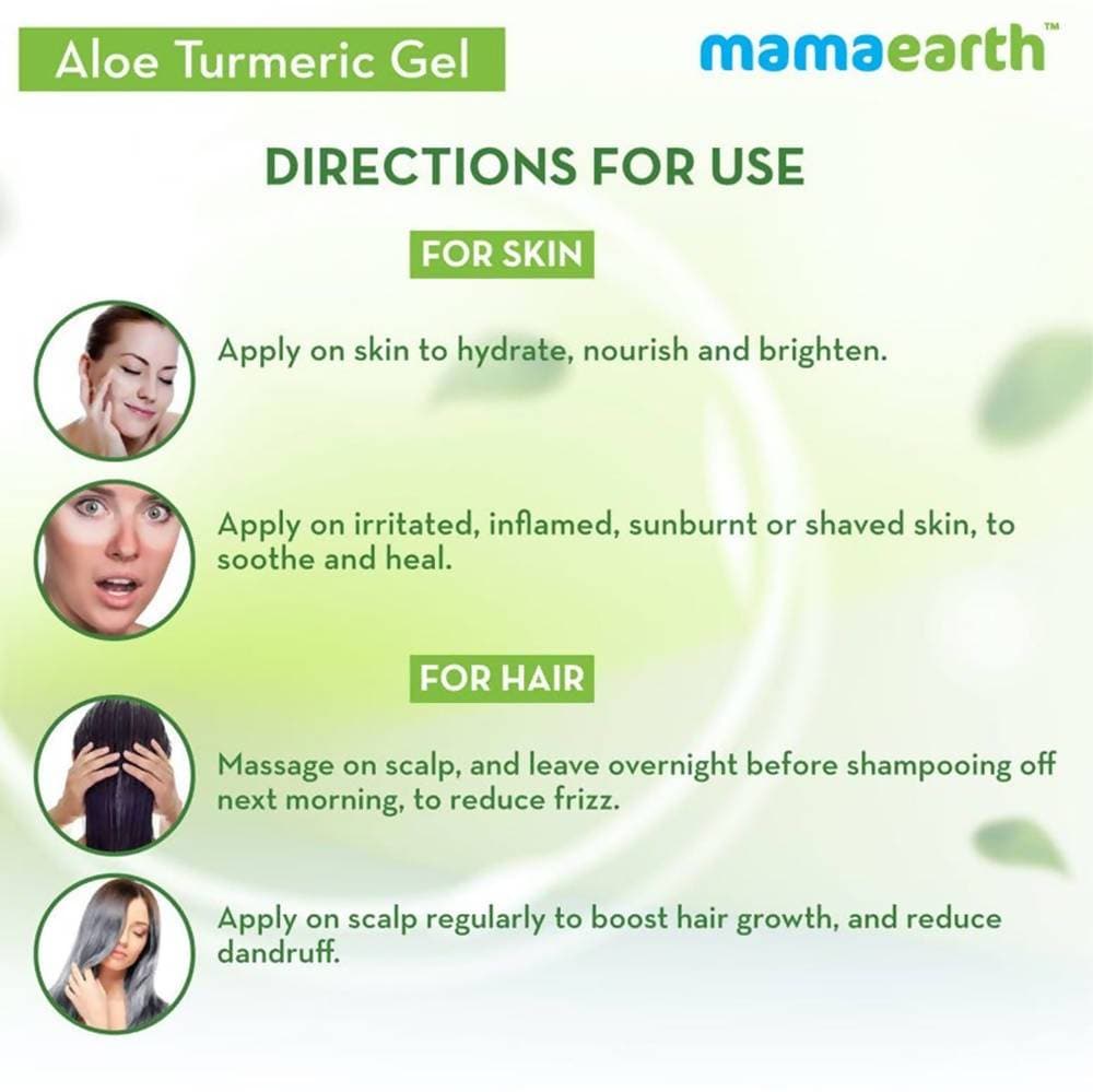 Mamaearth Aloe Turmeric Gel For Skin & Hair | Grocsy