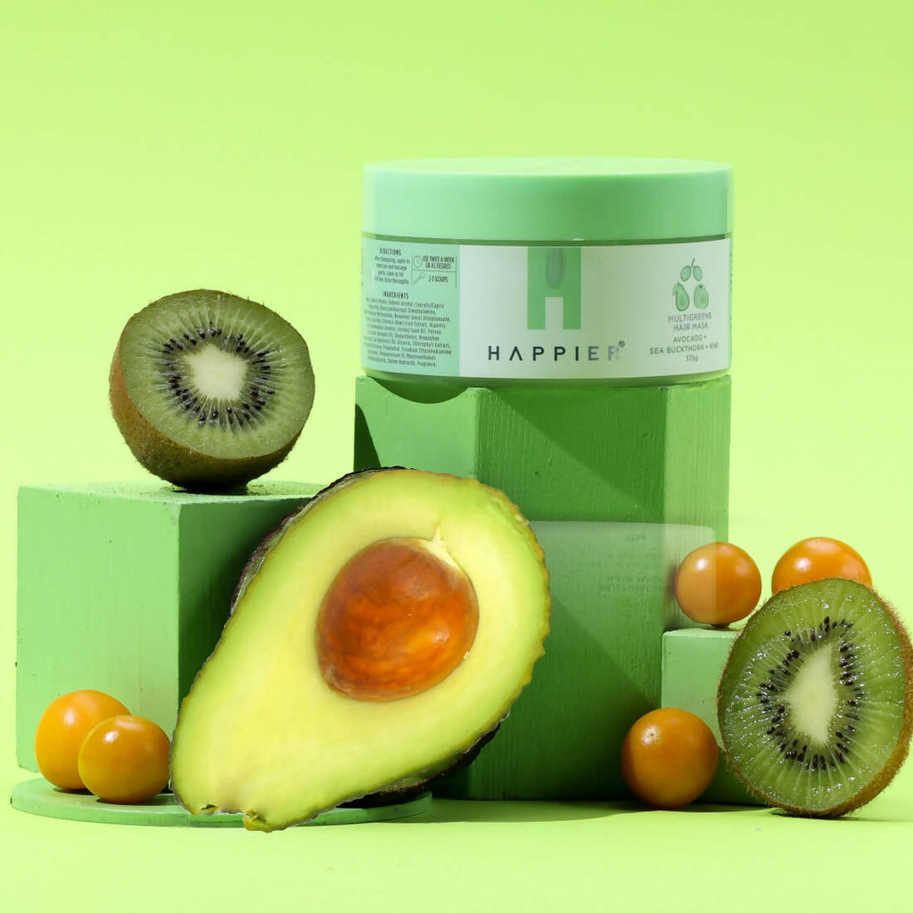 Happier Multigreens Hair Mask | Grocsy