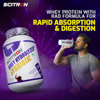 Scitron Whey Hydrolyzed Synbiotic 100% Hydrolyzed Protein Powder Chocolate Flavor | Grocsy